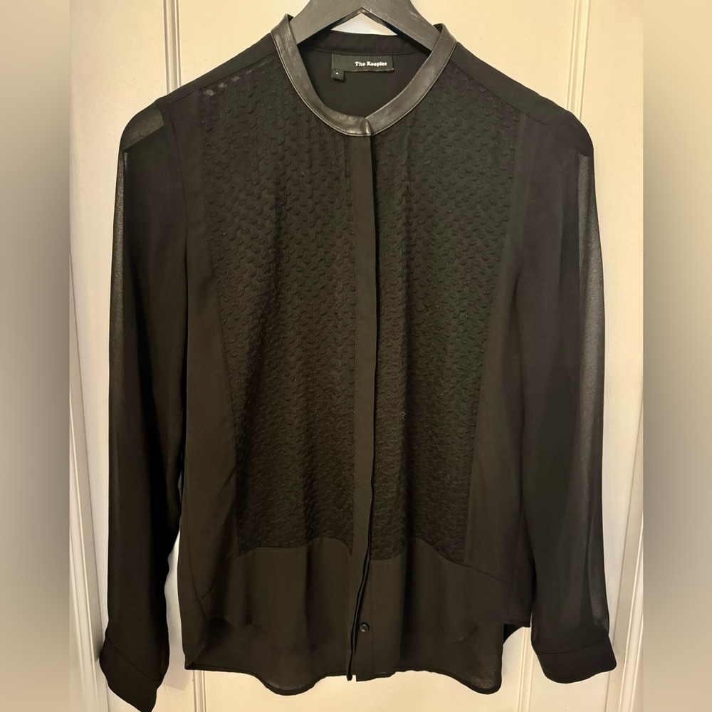 The Kooples Black Sheer Blouse